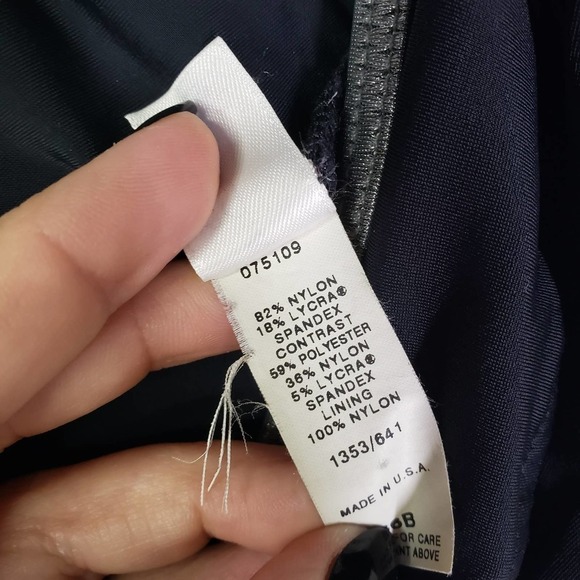 Vintage 90s Victoria's Secret One Piece Swimsuit 36B S M Underwire Silver Piping - Picture 9 of 10